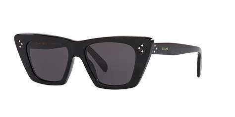 Celine CL40187I 51 Grey & Black Shiny Sunglasses .